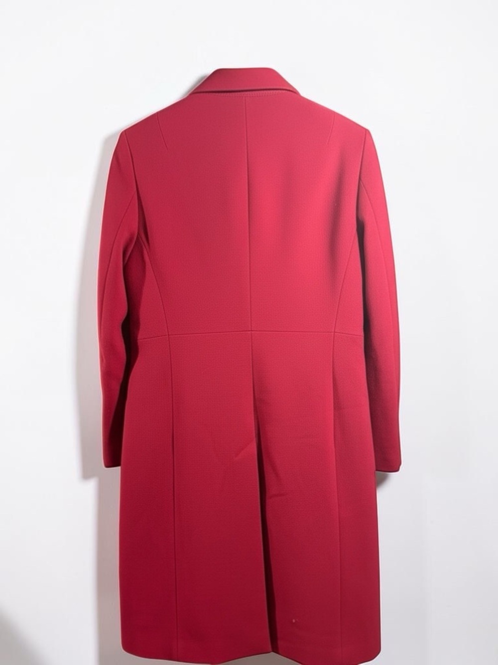 J. Crew Red Wool-Blend Single-Breasted Coat - Picture 3 of 14
